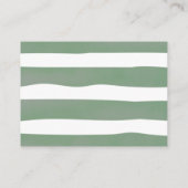 Kleine Süsse-Käfig Grüne Bücher für Babydusche Begleitkarte (Rückseite)