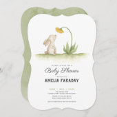 Kleine, süße Kaninchendusche Einladung (Vorne/Hinten)