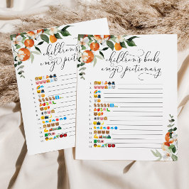 Kleine Süsse Kinder bucht Emoji-Picktionary