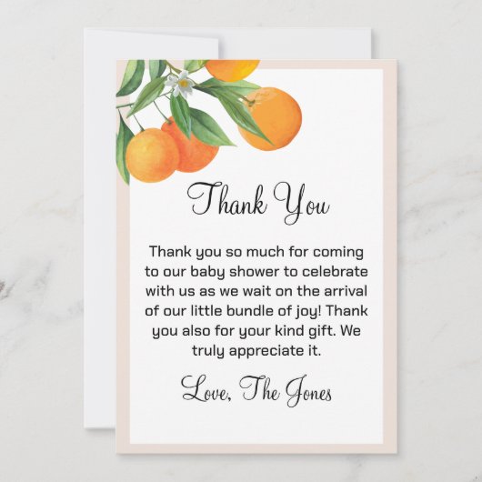 Kleine Süsse Kinderdusche Danke Karte (Vorderseite)