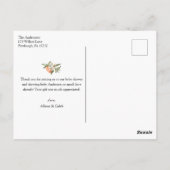 Kleine Süsse Kinderdusche Danke Postcard Postkarte (Rückseite)