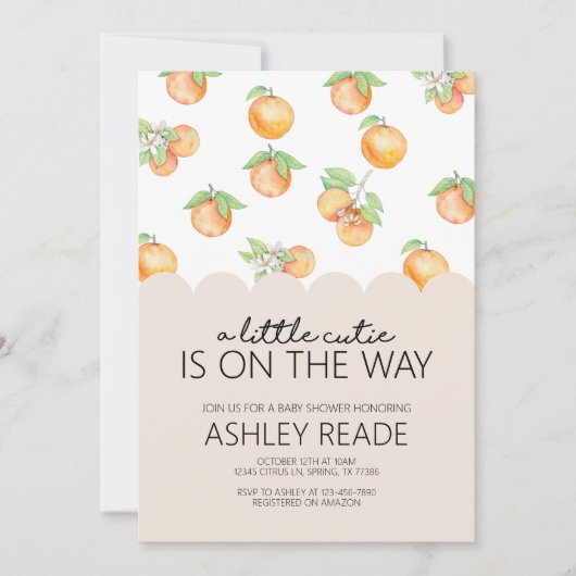 Kleine Süsse Kinderdusche Einladung (Vorderseite)