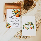 Kleine Süsse Kinderdusche Einladung Citrus Orange