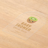 Kleine Süsse Kiwi Babydusche Acryleinladungen (Ablage )