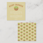 Kleine Süsse Kiwi Babydusche Begleitkarte (Vorne/Hinten)