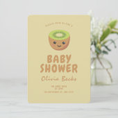 Kleine Süsse Kiwi Babydusche Einladung (Stehend Vorderseite)