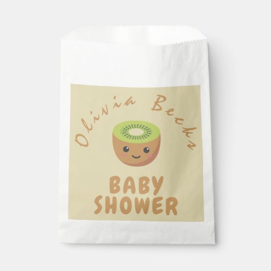 Kleine Süsse Kiwi Babydusche Geschenktütchen (Vorderseite)