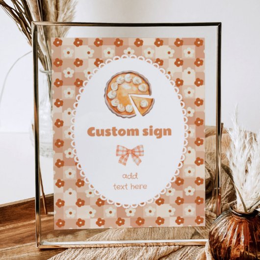 Kleine Süsse Kuchen Geburtstag bearbeitbar Custom Poster