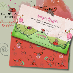 Kleine süße Ladybug-Windel-Raffle Lady Begleitkarte
