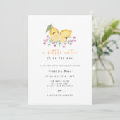 Kleine Süsse Lemon Citrus Baby Dusche Einladung (Stehend Vorderseite)