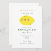 Kleine Süsse Lemon Citrus Baby Dusche Einladung (Vorne/Hinten)