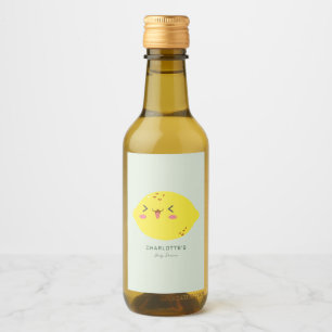 Kleine Süsse Lemon Citrus Baby Dusche Weinetikett