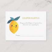 Kleine Süsse Lemon Citrus BabyDuwer Windelwanne Begleitkarte (Vorderseite)