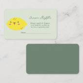 Kleine Süsse Lemon Citrus Diaper Raffle Begleitkarte (Vorne/Hinten)