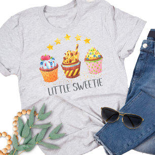 Kleine Süße Leuchtende Farben Wasserfarbe Cupcakes T-Shirt