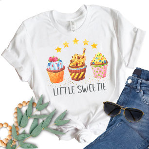 Kleine Süße Leuchtende Farben Wasserfarbe Cupcakes T-Shirt