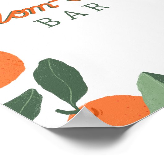 Kleine Süsse MAMA-osa Bar Sign - Citrus Baby Dusch Poster (Ecke)