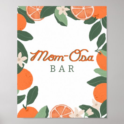 Kleine Süsse MAMA-osa Bar Sign - Citrus Baby Dusch Poster (Vorne)