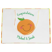 Kleine Süsse Mandarine Baby Duwer Gender Neutral Große Geschenktüte (Vorderseite)