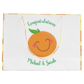 Kleine Süsse Mandarine Baby Duwer Gender Neutral Große Geschenktüte (Rückseite)