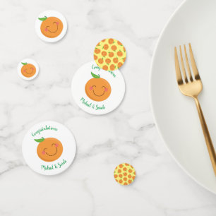 Kleine Süsse Mandarine Baby Duwer Gender Neutral Konfetti