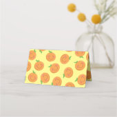 Kleine Süsse Mandarine Baby Duwer Gender Neutral Platzkarte (Rückseite)