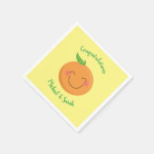 Kleine Süsse Mandarine Kinderdusche Serviette (Ecke)