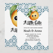 Kleine Süsse Mediterrane Babydusche Einladung (Vorne/Hinten)