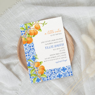 Kleine Süsse Mediterranean Citrus Baby Dusche Einladung