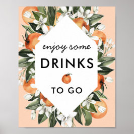 Kleine Süsse mit Baby Dusche Drink Gefallen Zeiche Poster