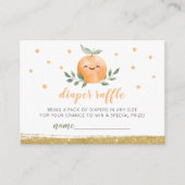 Kleine Süsse mit Green Diaper Raffle Baby Dusche Begleitkarte (Vorderseite)