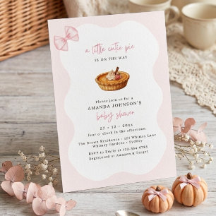 Kleine Süße mit Rosa Schleife Coquette Baby Shower Einladung