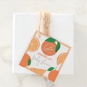 Kleine Süsse Moderne Orange Babydusche Geschenkanhänger (Beispiel)