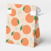 Kleine Süsse Moderne Orange Babydusche Geschenkschachtel (Rückseite)