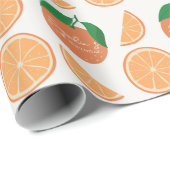 Kleine Süsse Moderner Orange Geburtstag Geschenkpapier (Rolleneckpunkt)