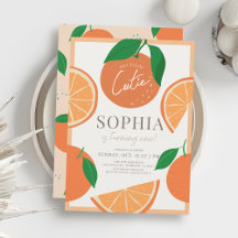 Kleine Süsse Modernes Orange 1. Geburtstag