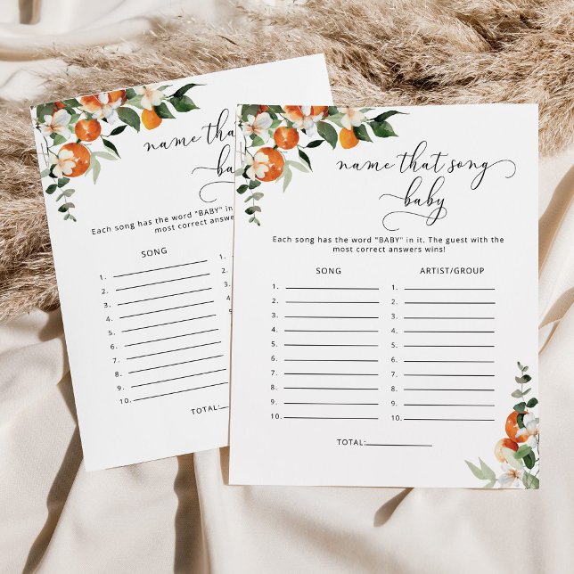 Kleine Süsse Name dieses Liedes Baby Dusche Spiel (Von Creator hochgeladen)