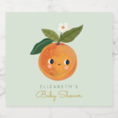 Kleine Süsse Orange Alkoholflaschenetikett (Einzelnes Label)