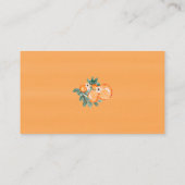 Kleine Süsse Orange Baby Duschdusche Windeln Raffl Begleitkarte (Rückseite)