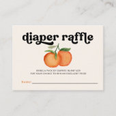 Kleine Süsse Orange Baby Duschdusche Windeln Raffl Begleitkarte (Vorderseite)