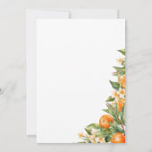 Kleine Süsse Orange Baby Dusche Einladung (Rückseite)