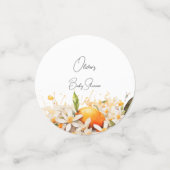 Kleine Süsse Orange Baby Duwer Citrus Mandarinen Konfetti (Klein Vorderseite)