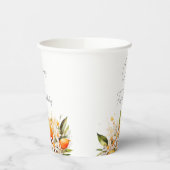 Kleine Süsse Orange Baby Duwer Citrus Pappbecher (Links)