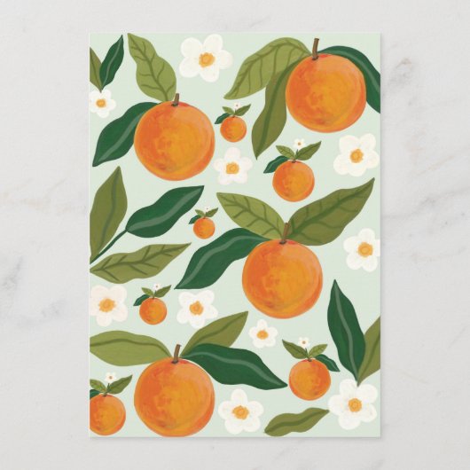 Kleine Süsse Orange Baby Duwer Game Baby Bingo Begleitkarte (Rückseite)