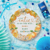 Kleine Süsse Orange Baby Duwer Gender Neutral Pappteller (Party)