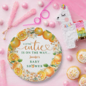 Kleine Süsse Orange Baby Duwer Gender Neutral Pappteller (Party)