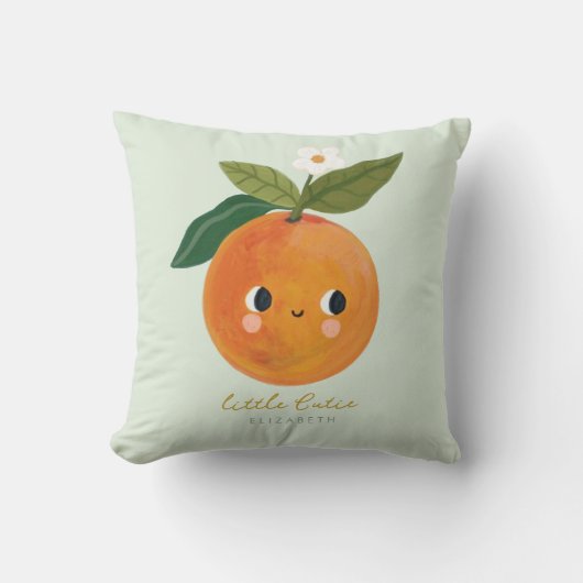 Kleine Süsse Orange Baby Kissen (Vorderseite)