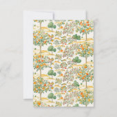 Kleine Süsse Orange Baby Shower Books für Baby Einladung (Rückseite)