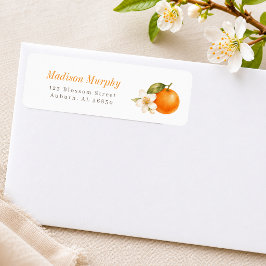 Kleine Süße Orange Baby Shower Rücksendeadresse