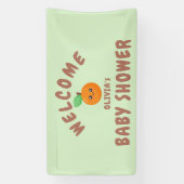 Kleine Süsse Orange Babydusche Banner (Vertikal)